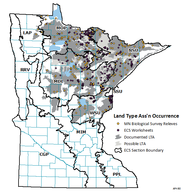 Distribution map for APn80