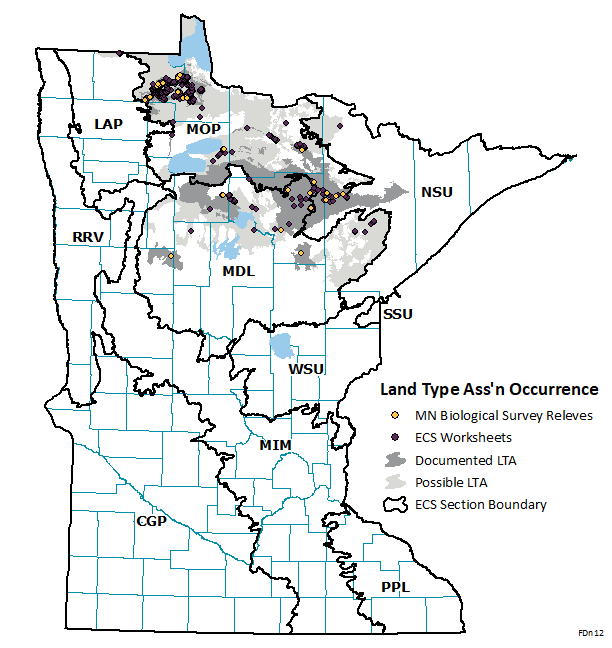 Distribution map for FDn12