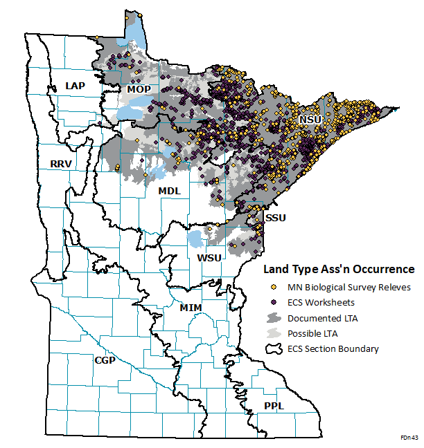 Distribution map for FDn43