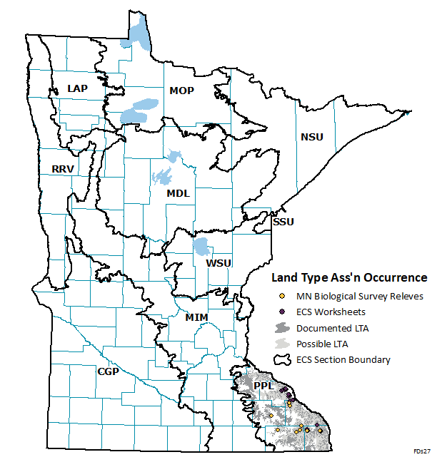 Distribution map for FDs27