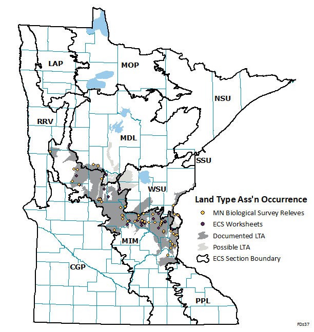 Distribution map for FDs37