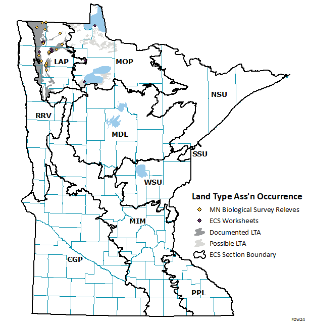 Distribution map for FDw24