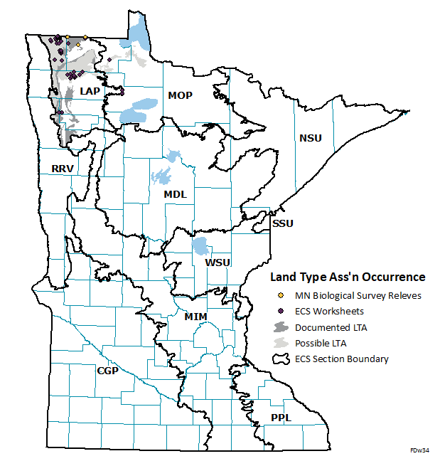 Distribution map for FDw34