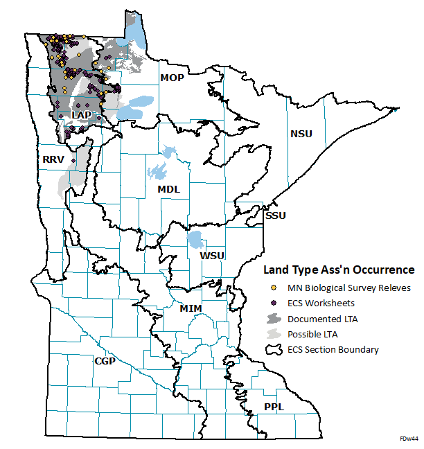 Distribution map for FDw44