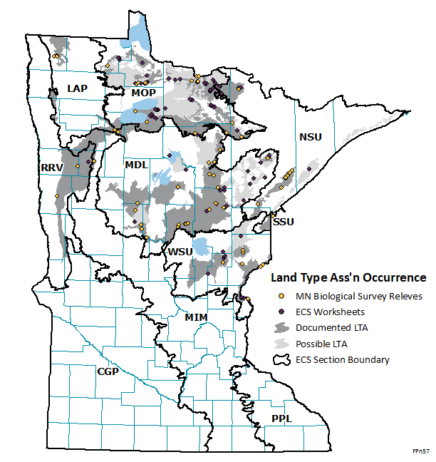 Distribution map for FFn57