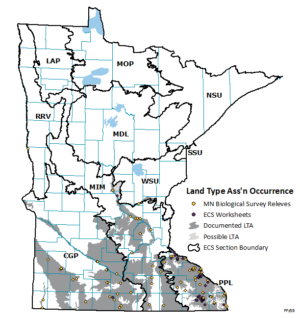 Distribution map for FFs59