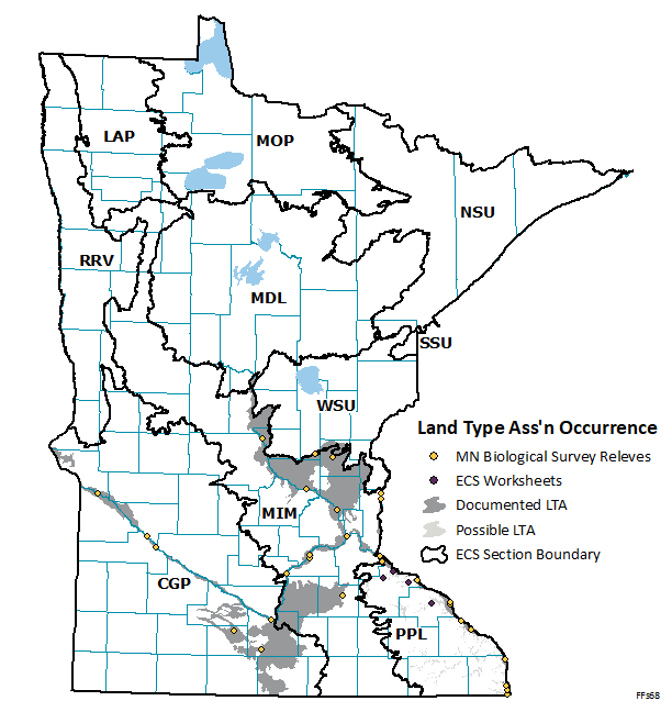 Distribution map for FFs68