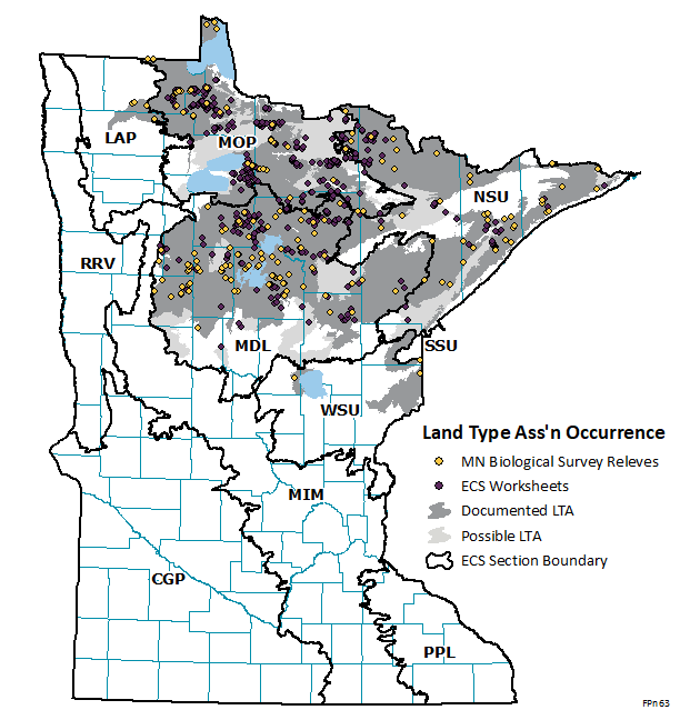 Distribution map for FPn63