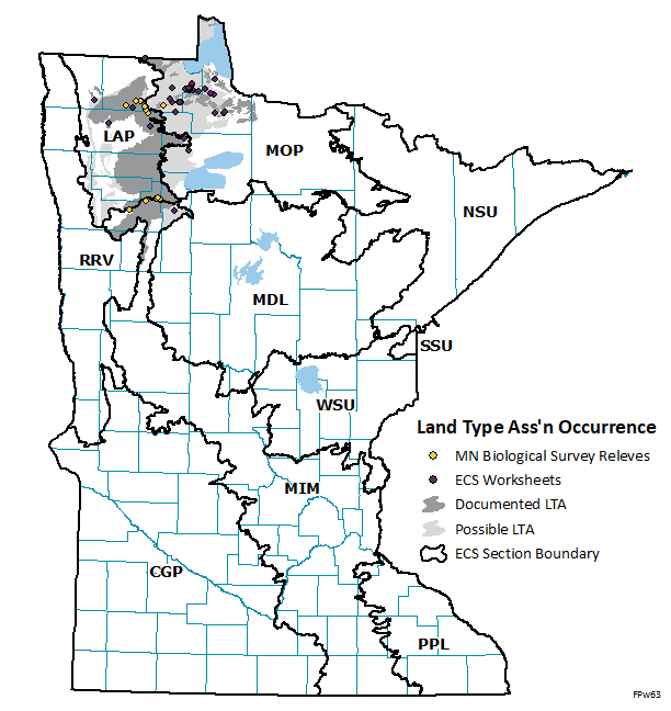 Distribution map for FPw63