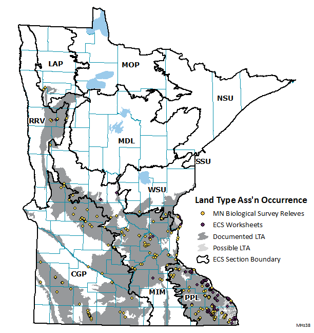 Distribution map for MHs38