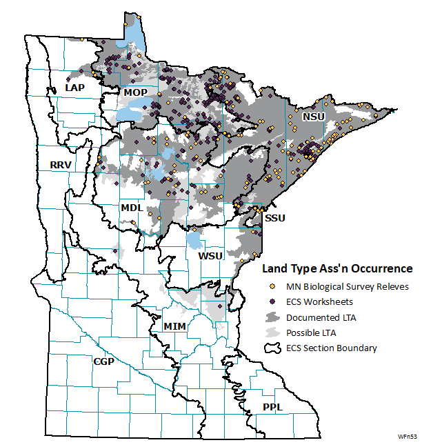 Distribution map for WFn53