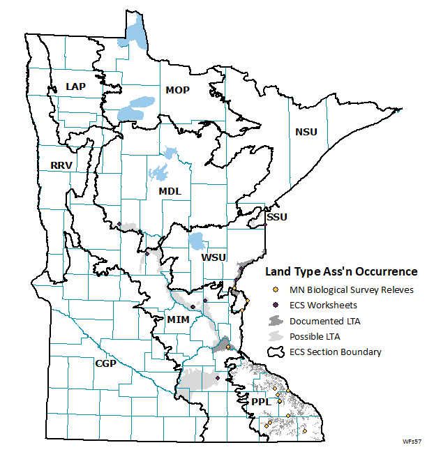 Distribution map for WFs57